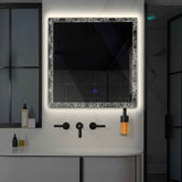 Specchio LED Quadrato | Pulsante touch | Luce bianca neutra - Reyze Serie Official Modello 8